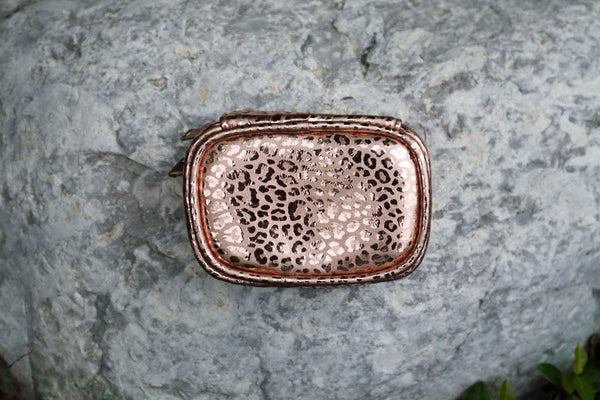 Estuche Mini Rose Gold Cheetah