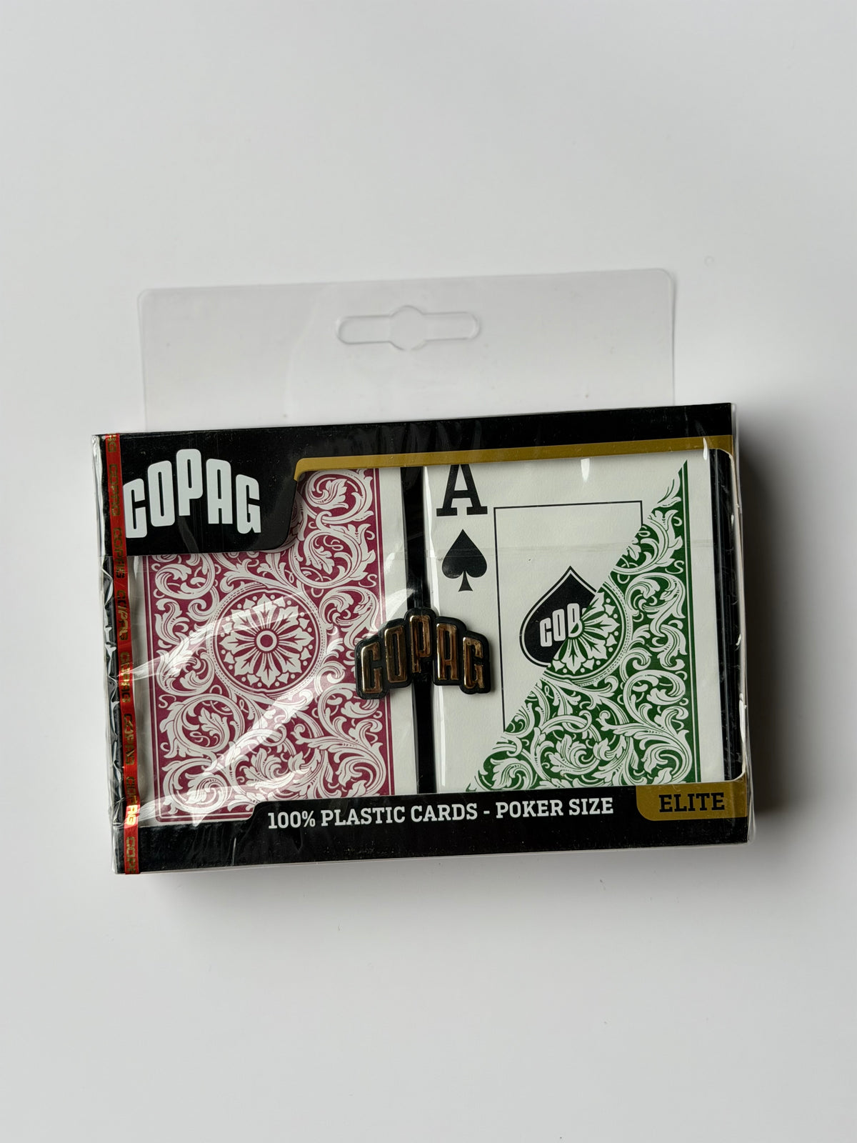 Cartas COPAG Poker Size Vino con Verde