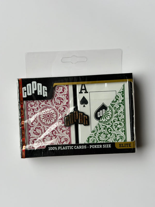 Cartas COPAG Poker Size Vino con Verde