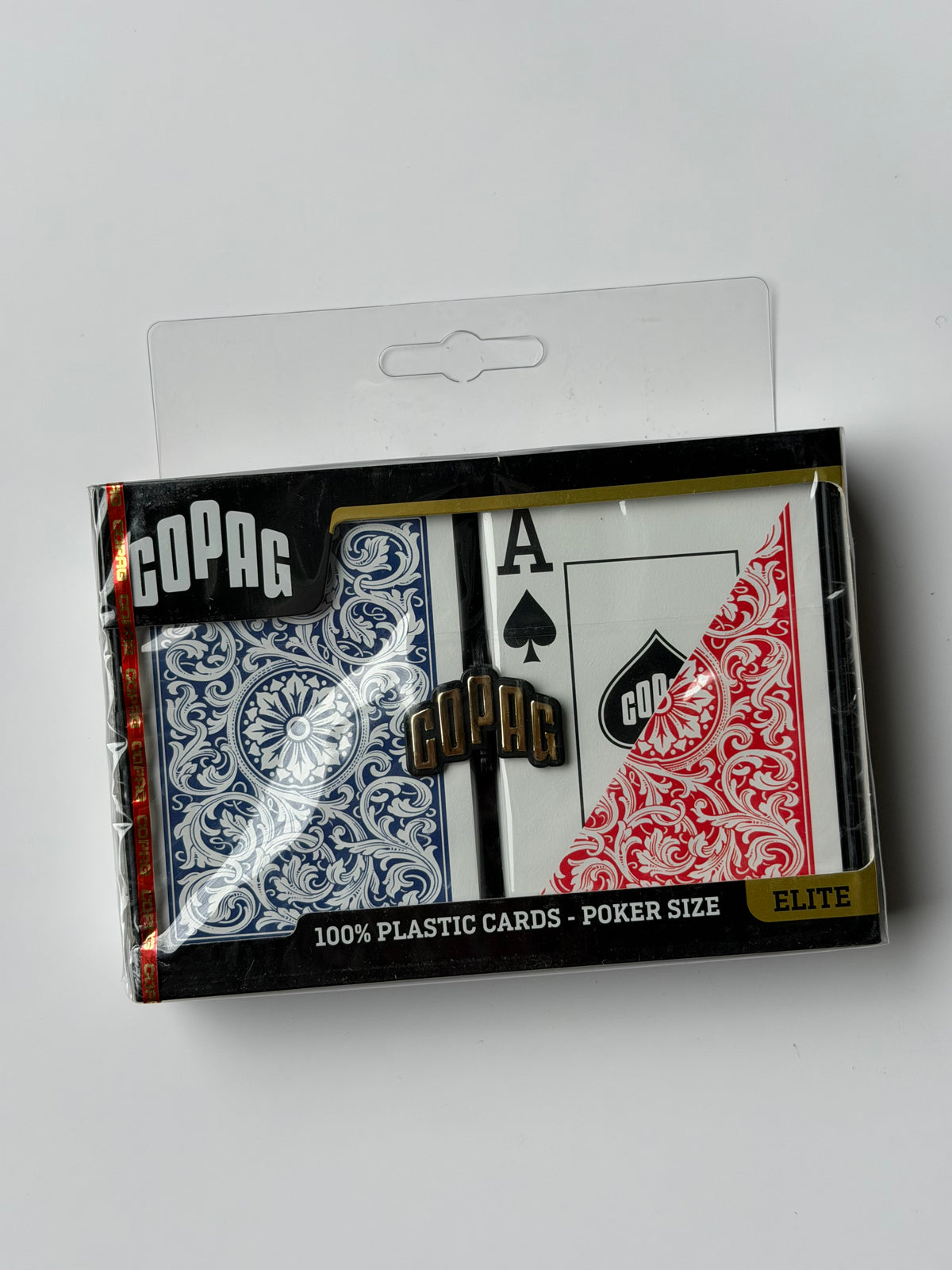 Cartas COPAG Poker Size Azul con Rojo