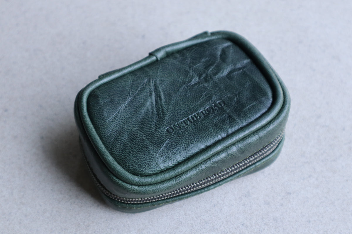 Estuche Mini Verde Arrugado