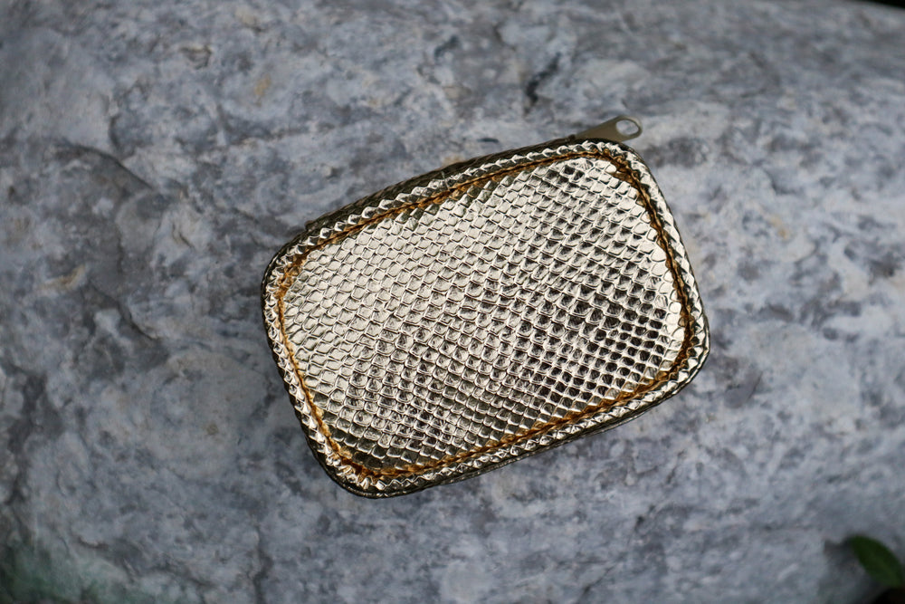 Estuche Mini Dorado Print