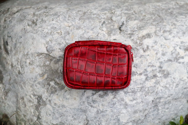 Estuche Mini Rojo Cocodrilo
