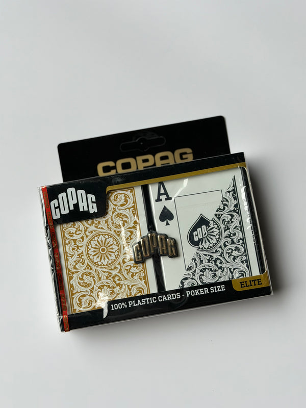 Cartas COPAG Poker Size Dorado con Negro