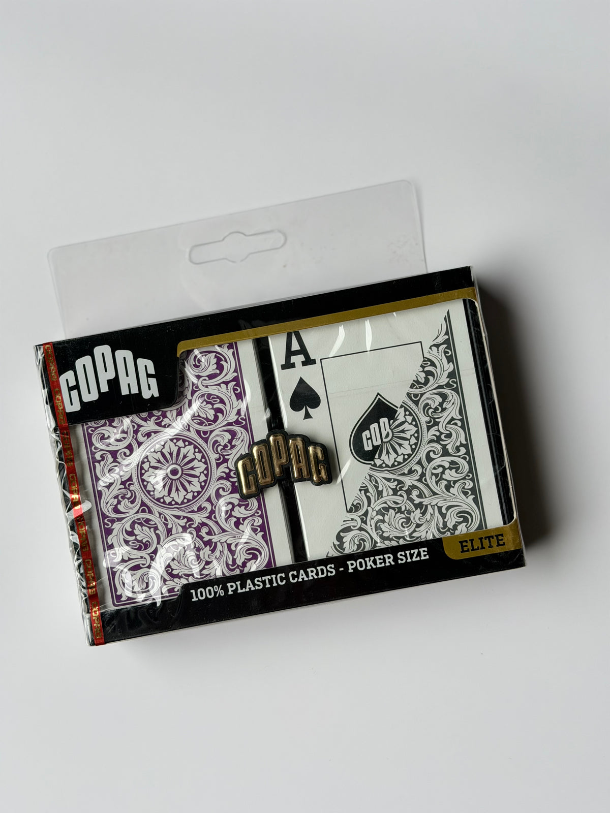Cartas COPAG Poker Size Morado con Gris Obscuro