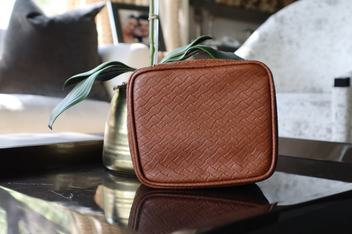 Estuche de Medicinas Caramelo Tejido