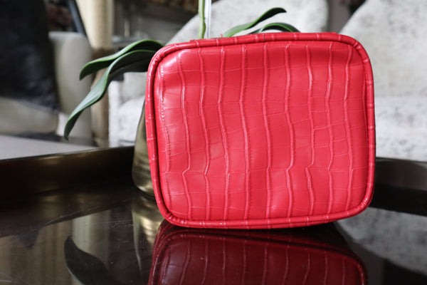 Estuche de Medicinas Red Croc Vegan