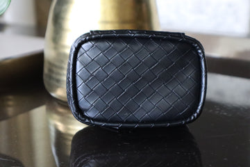 Estuche Mini Negro Tejido