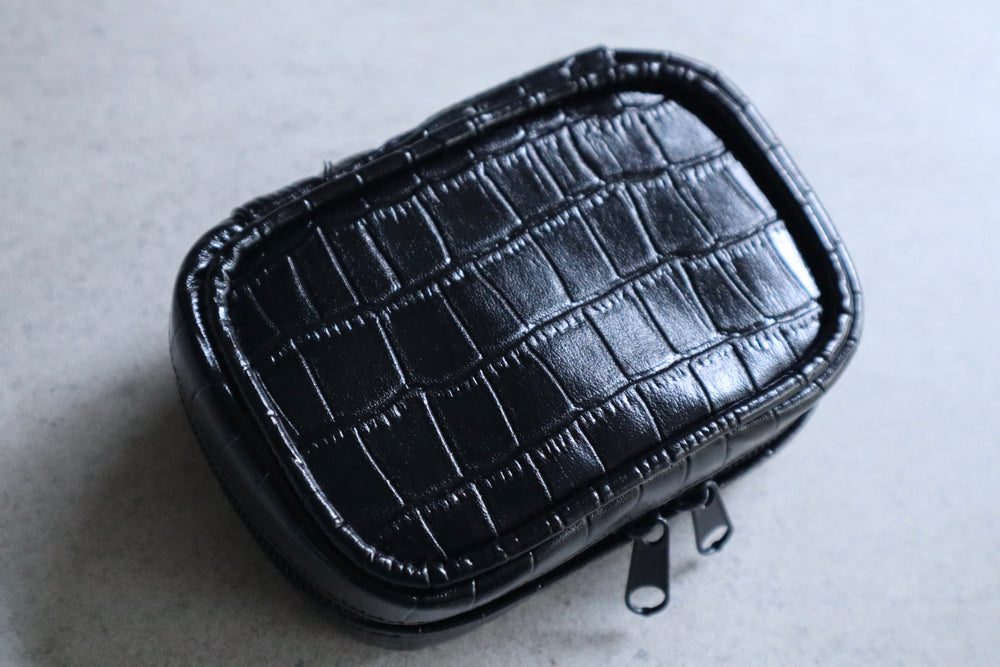 Estuche Mini Negro Cocodrilo
