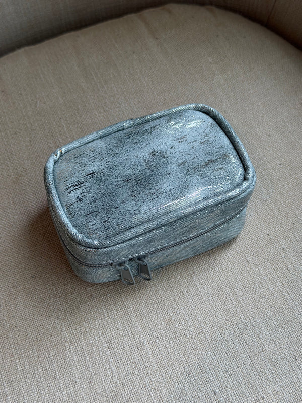 Estuche Mini Light Metallic Denim