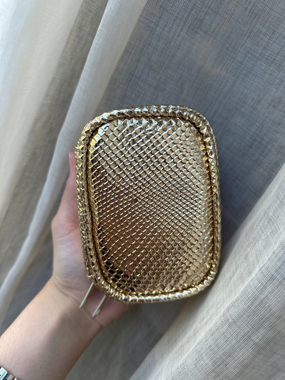 Estuche Mini Dorado Print
